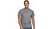 Hanes Mens Short-Sleeve Henley T-Shirt Grey, X-Large