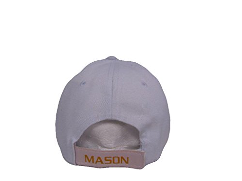 Freemason Masonic Emblem Baseball Cap - White 3D Embroidered Adjustable Hat - View #9
