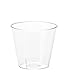 Embellish Crystal Clear Hard Plastic 1oz Clear Shot Glass Pack Of 50