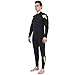 Mens Wetsuit Full Suit,Dark Lightning Long Sleeve Jumpsuit for Scuba Diving Surf Snorkeling, Thick and Warm Neoprene Wetsuit Men in 3mm and 5/4mm, Black