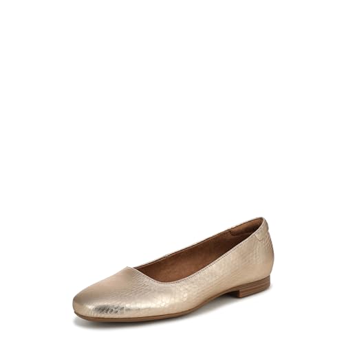 Naturalizer Women's Kelly-Ballet Ballet Flat Light Champagne Snake 9.5 M