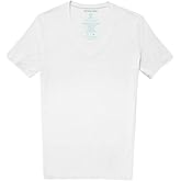 Tommy John Men's Supima Cool Cotton 2.0 High V Neck T-Shirt, Stay Tuck Design, Soft Stretch Fabric, Short Sleeve Comfort Fit