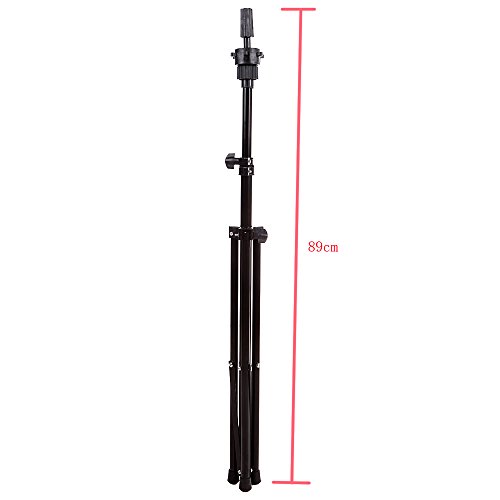 SMITH CHU Metal Adjustable Wig Head Stand Tripod Holder Mannequin Tripod for Hairdressing Training Cosmetalogy with Carry Bag