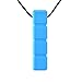 Quad-Blockz Chewelry Oral Sensory Stimulation - Chew Necklace Tool For Mild Chewers Only - Tough, Blue - by Quell-O