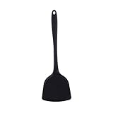 SNNplapla Silicone Spatula & Turner Flip Heat-Resistant Flexible, Black