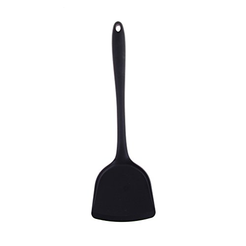 SNNplapla Silicone Spatula & Turner Flip Heat-Resistant Flexible, Black