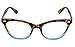 AStyles Vintage Inspired Half Tinted Frame Clear Lens Cat Eye Glasses (Tortoise-Turquoise, Clear)