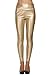 Avidlove Women Faux Leather High Waist Leggings Skinny Pencil Pants Thick Thick-Gold (FBA) M = US S