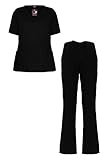MediFit Women's Mock Wrap Two Piece Medical Top & Pants Scrub Set