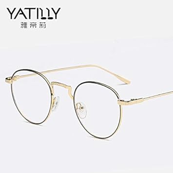 Wllaq Gaming Anti Fatiga Gafas Gafas De Montura Redonda Gafas De Montura Redonda Pequenas Manualidades De Moda Montura De Alambre Montura De Gafas Marco Anti Azul Plata Amazon Es Juguetes Y Juegos