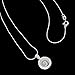 925 Sterling Silver Natural Shiva Eye Shell Inlay Round Pendant Necklace, 18 inches
