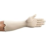 Rolyan Forearm Length Right Compression Glove, Full Finger Compression Sleeve to Control Edema and Swelling, Water Retention, and Vericose Veins, Covers Fingers to Forearm on Right Arm, Large