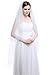 BEAUTELICATE Bridal Wedding Veil 2T Knee Length Cut Edge with Comb-V36-Ivory
