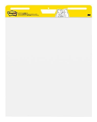 Post-it Super Sticky Easel Pad, 25 x 30 Inches, 30 Sheets/Pad, 1 Pad (559SS), Large White Premium Self Stick Flip Chart Paper, Super Sticking Power