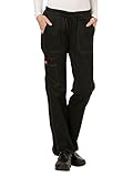 Gen Flex By Dickies Women's Low Rise Straight Leg Scrub Pant X-Small Black