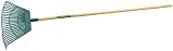 Draper 550mm Plastic Leaf Rake with 23 Teeth and Varnished Wood Handle view 1