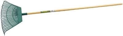 Draper 550mm Plastic Leaf Rake with 23 Teeth and Varnished Wood Handle