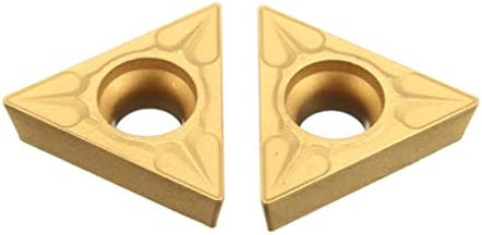 Cdrox 10Pcs TCMT 16T304 Tungsten Steel Carbide Inserts Replacement for Steel Stainless Steel CNC Lathe Tools Inserts