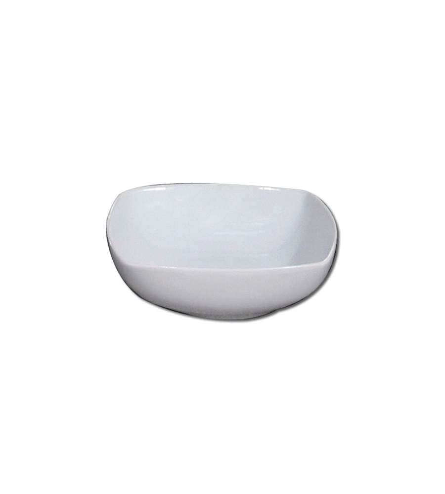 Saturnia Tokio Quadra Porcelain Salad Bowl, 18 x 18 x 6 cm, White