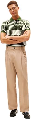 Uomo Maglietta Polo Maniche Corte Liquid Cotton con Chiusura con Bottoni, Bianco (Mountain Pine/Ivory Petal), M