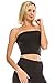 Kurve Women’s Strapless Tube Top - Medium Length Seamless Bandeau Stretchy Sexy Bra Tops, UPF 50+ (Made in USA), Black, Medium/Large