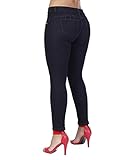 Curvify Stretch Butt Lifting Skinny Black Jeans | Pantalones Levantacola (600,Black,5)