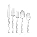 International Silver 5108515 Checkered Frost Stainless Steel Flatware, 20-Piece Set, Service for 4