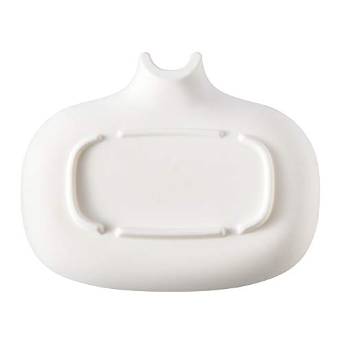 SUBEKYU Soap Dish with Draining Tray, Silicone Soap Holder Saver for Shower/Bathroom, Keep Soap Bars Dry Clean, 2 Pack, White and Gray (2 White)