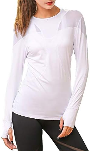 Women's Long Sleeve Active Running T-Shirt with Thumb Hole