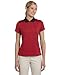 Adidas Golf A120 Ladies Climalite Classic Stripe Short Sleeve Polo, Black/University Red, X-Large