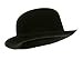 Black Blended Wool Felt Derby Bowler Hat Large