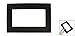 uxcell® Universal Double Din Frame Trim Surround Black 230mm x 168mm