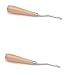 Crochet Hooks (Set of 2) Latch Hook Tool with Wooden Handle for Crochet Kit/Crochet Hooks for Hair (6.5 Inches)