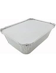 Handi-Foil 5 lb. Oblong Aluminum EntrÃ©e Dinner Food Storage Pan w/Board Lid (Pack of 125)