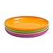 MICHLEY 4-Piece Dinner Plate Set Multicolor, Dishwasher Safe, BPA free Tritan Plastic Dessert Plates
