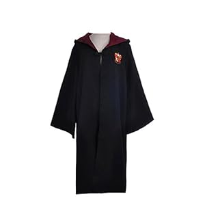 YAHUIPEIUS Adult Costume Robe Hooded Cloak With Gryffindor Emblem by (XL)
