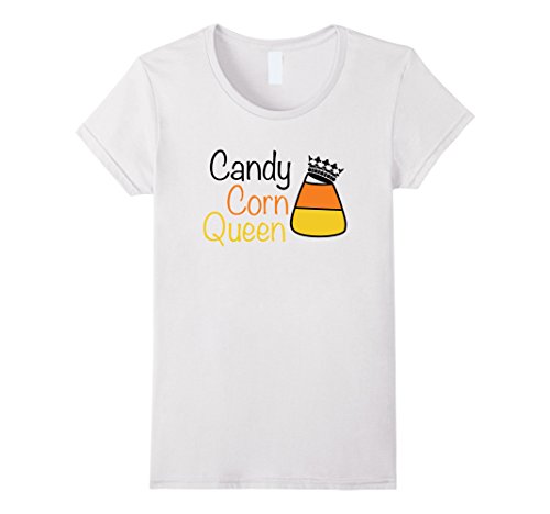 Girls Women Halloween Candy Corn Queen Costume Party Tshirt