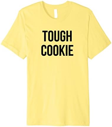 Mens Tough Cookie Fun Attitude TShirt - Premium Quality Large Lemon