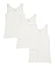 Amoureux Girls Cami Undershirts- Tagless Cotton Tank Tops-Ivory Pointelle, 3 Pk