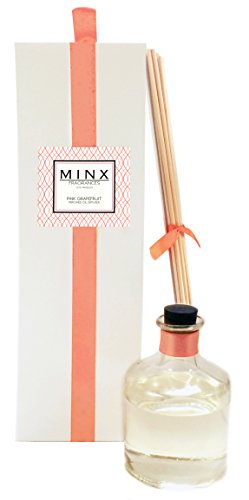 Sale Love Citrus Scents? Grapefruit Scented Reed Diffuser Set by MINX Fragrances | With hints of Natural Orange | Great Kitchen Air Freshener | The Perfect Gift Idea