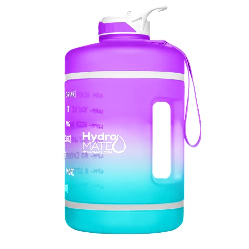 HydroMATE Gallon Water Bottle with Time Markers Motivational Reusable