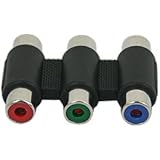 Cmple - RGB RCA Coupler Splitter Video Audio 3-RCA Component