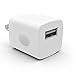 Mobile Zone Info USB Wall Charger - 5W 1 Amp USB Power Adapter For iOS, Android And Kindle Devices, Charge Fast With Qualcomm Quick Charge 2.0 - Side Grooves For Easy Grip - Quality Travel Adapter