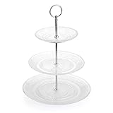 Bekith 3-Tier Glass Round Cake Stand, Dessert