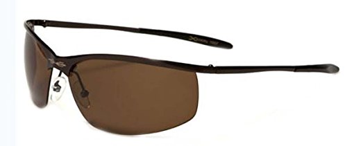 X Loop Polarized Driving Sunglasses (Brown w Amber Lens, Black)