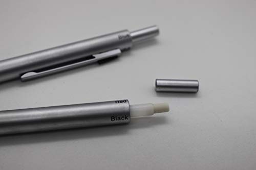 Metal 4 in 1 Multi-Function Pen 4 Colors Pen with 0.5mm Mechanical Pencil and Black/Red/Blue Ballpoint Pen in Gift Package (1PCS PACK, Silver)
