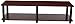 Furinno Just No Tools Dark Cherry Wide Television Stand with Black Tube, Dark Cherry/Black, Wide 41.3