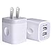 USB Wall Charger, Charger Adapter, Ailkin 2-Pack 2.1Amp Dual Port Quick Charger Plug Cube Replacement for iPhone 7/6S/6S Plus/6 Plus/6/5S/5, Samsung Galaxy S7/S6/S5 Edge, LG, HTC, Huawei, Moto, Kindle primary