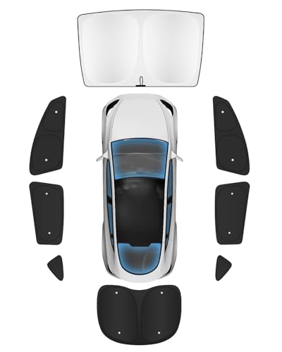 8 Pieces Sunshade for Tesla Model 3, Front and Rear Privacy Shades, Privacy Cover, Sun Shades, Thermally Insulated Accessories Model 3