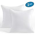 MoMA 18 x 18 Pillow Inserts (Set of 2) - Throw Pillow Inserts with 100% Cotton Cover - 18 Inch Square Interior Sofa Pillow Inserts - Decorative Pillow Insert Pair - White Couch Pillow